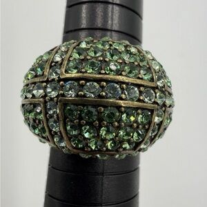 Heidi Daus Elegant Green Crystal Ring size 8